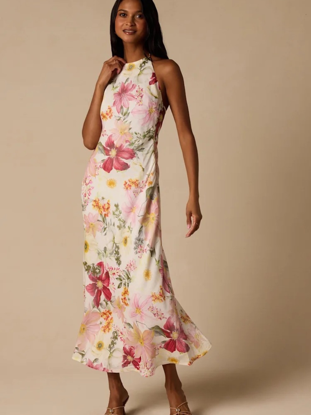 Lulu's Floral & Cream Maxi Dresses - Pink, Yellow, Cream